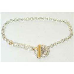 7572 Silver/18K Gold Bracelet
