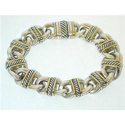 9812 David Yurman Silver/ 18K Gold Bracelet