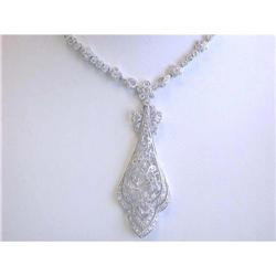 9813 18k White Gold Diamond Necklace