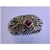 Image 1 : 9829 Silver and Gold Ring with Rhodolite