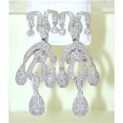 3950 14K White Gold Diamonds Earrings