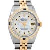 Image 1 : Rolex Mens 2 Tone 14K Mother Of Pearl Diamond & Sapphire Datejust Wristwatch