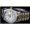 Image 6 : Rolex Mens 2 Tone 14K Mother Of Pearl Diamond 36MM Datejust Wristwatch