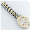 Image 6 : Rolex Ladies 2 Tone Yellow Gold MOP Sapphire & Pyramid Diamond Datejust Wriswatc