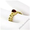 Image 6 : 18kt Yellow Gold 0.85 ctw Oval Citrine Solitaire Ring w/ Cuban Link Shank