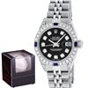 Image 2 : Rolex Ladies Stainless Steel Black Diamond Lugs & Sapphire Datejust With Watch W