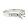 Image 1 : 0.25 ctw Diamond Semi-Mount Ring - 14KT White Gold