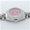 Image 9 : Rolex Ladies Stainless Steel 26MM Pink String Diamond Lugs Datejust Wristwatch