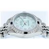 Image 6 : Rolex Ladies Stainless Steel Ice Blue Diamond & Sapphire Datejust Wristwatch