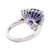 Image 3 : 5.16 ctw Tanzanite and Diamond Ring - Platinum