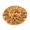 Image 1 : Chanel Vintage Gold CC Sun Brooch Pin