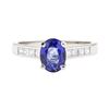 Image 2 : 2.20 ctw Sapphire and Diamond Ring - Platinum