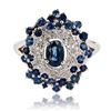 Image 1 : 1.65 ctw Blue Sapphire and 0.14 ctw Diamond 14K White Gold Ring