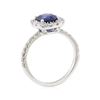 Image 4 : 1.98 ctw Sapphire and Diamond Ring - 14KT White Gold
