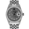 Image 1 : Rolex Mens Stainless Steel Slate Grey Diamond 36MM Datejust Wristwatch