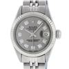 Image 8 : Rolex Ladies Stainless Steel Slate Grey Diamond 26MM Datejust Wristwatch