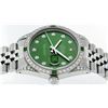 Image 6 : Rolex Mens Stainless Steel Diamond Lugs Green Diamond & Emerald Datejust Wristwa