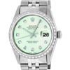 Image 1 : Rolex Mens Stainless Steel Green Diamond 36MM Datejust Wristwatch