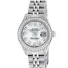 Image 2 : Rolex Ladies Stainless Steel Diamond Lugs MOP Diamond Datejust Wristwatch