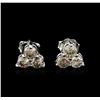 Image 1 : 14KT White Gold 1.22 ctw Diamond Earrings