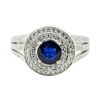 Image 2 : 2.50 ctw Round Brilliant Blue Sapphire And Diamond Ring - 18KT White Gold