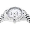 Image 6 : Rolex Mens Stainless Steel Silver MOP Roman 36MM Diamond & Sapphire Datejust Wri