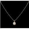 Image 2 : 1.23 ctw Diamond Pendant With Chain - 14KT White Gold