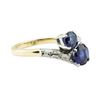 Image 1 : 2.07 ctw Oval Brilliant Blue Sapphire Ring - 14KT Yellow Gold