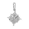 Image 1 : 14k White Gold  0.46CTW Diamond Pendant