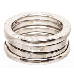Bvlgari 18K White Gold B.zero1 Double Ring 48