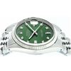 Image 4 : Rolex Mens Stainless Green Diamond 36MM Datejust Wristwatch