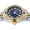 Image 6 : Rolex Ladies 2 Tone Yellow Gold Blue Diamond & Sapphire Datejust Wristwatch