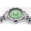 Image 6 : Rolex Ladies Stainless Steel Green Pyramid Diamond Datejust Wristwatch