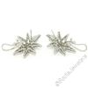 Image 6 : 18kt White Gold 3.35 ctw Diamond Star Burst Cluster Earrings