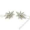 Image 7 : 18kt White Gold 3.35 ctw Diamond Star Burst Cluster Earrings