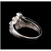 Image 3 : 14KT White Gold 0.85 ctw Diamond Ring