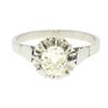 Image 1 : Antique Art Deco Platinum 0.78 ctw Old Mine Cut Diamond Filigree Engagement Ring