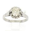 Image 5 : Antique Art Deco Platinum 0.78 ctw Old Mine Cut Diamond Filigree Engagement Ring