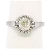 Image 6 : Antique Art Deco Platinum 0.78 ctw Old Mine Cut Diamond Filigree Engagement Ring