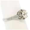 Image 8 : Antique Art Deco Platinum 0.78 ctw Old Mine Cut Diamond Filigree Engagement Ring