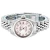 Image 7 : Rolex Ladies Stainless Steel Pink Diamond Gold Bezel Datejust Wristwatch