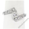 Image 4 : Vintage 14kt White Gold 1.06 ctw Round Diamond Engagement Ring and Nested Weddin