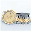 Image 5 : Rolex Mens 2 Tone 14K Champagne Diamond Pyramid Bezel Datejust Wristwatch