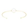 Image 2 : 0.02 ctw Diamond and Pearl Cuff Bracelet - 14KT Yellow Gold