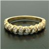 Image 2 : 14k Yellow Gold .60 ctw G/H VS2 Bar Set Round Brilliant Diamond Band Ring