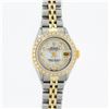 Image 2 : Rolex Ladies 2 Tone Yellow Gold MOP String Diamond Datejust Wristwatch