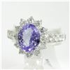 Image 6 : 2.12 ctw Tanzanite and Diamond Ring - 14KT White Gold