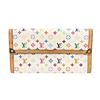 Image 2 : Louis Vuitton White Multicolore Monogram Porte Tresor International Wallet