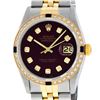 Image 1 : Rolex Mens 2 Tone 14K Maroon VS Diamond & Sapphire Datejust Wriswatch