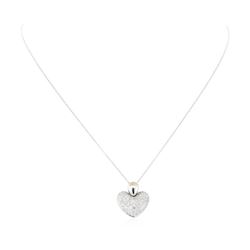 0.67 ctw Diamond Heart Pendant with Chain - 14KT and 18KT White Gold